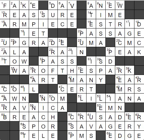 Recent usage in crossword puzzles: Penny Dell Sunday - Oct. 27, 2019; Newsday - Nov. 9, 2008; Newsday - Sept. 10, 2006; New York Times - Aug. 14, 1994